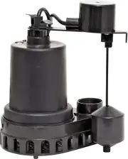 Superior Pump 92572 Thermoplastic Sump Pump with Vertical Float Switch 1/2 HP