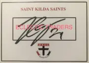 Zaine Cordy SIGNED St Kilda Saints Card. AFL Football. Steele Marshall Membrey.