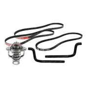 Gates Thermostat + Heater Hose + Drive Belt Kit for Nissan Pathfinder R50 3.3L