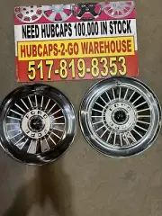 1957 Ford Ranchero Thunderbird New Old Stock 14” Hubcap Convertible Oem Set 2