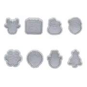 Set of 4 Christmas Series Cookie Cutters Embossed Cookie Molds Children