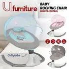 Electric Baby Swing Rocker Bed Infant Remote Cradle Chair Toddler Bouncy Seat