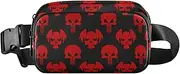 [Amooorous] Red Halloween Skeleton Fashion Fanny Pack Waist Bag for Men Women Large Capacity Cross Body Bag Belt Pack with Adjustable Strap for Shopping Sports Work, red Halloween Skeleton, 1 size
