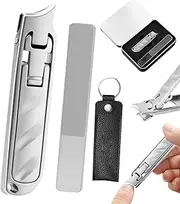 Travel Manicure Kit | Oblique Opening Nail Care Tool Kit,Stainless Steel Ultra-Thin Toe Head Scissors For Professional Pedicure