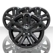 Set of 4 18" 5 Split Spoke Wheel Skins for 2011-2017 Ford Explorer - Gloss Black