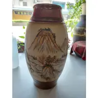 在飛比找蝦皮購物優惠-鶯歌易垣坊山水彩繪花瓶 早期台灣陶瓷工藝品