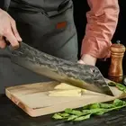 High Carbon Steel 12.5 Inch Kitchen Knife Cleaver Cutting Meat Vegetable Slicer