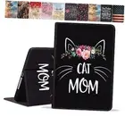 for Samsung Galaxy Tab A8 10.5 Inch Case (SM-X200/X205/X207), Floral Cat Mom