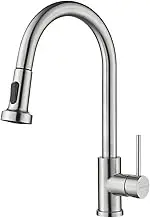 Decaura WELS Kitchen Taps Pull Out 2-Mode Spray Basin Mixer Tap 360° Swivel Laundry Sink Faucet (Brushed Nickel)