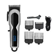 Professional Hair Clipper For Men's Electric Hair Trimmer USB Charge LCD Display Battery Power Adjustable Hair Cutting Machine