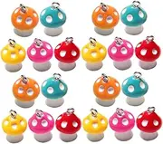 [HAWILLOSCH] 20pcs Mini Mushroom Charm Resin Craft Pendant Jewelry Making Charms for Necklace Bracelet Earring Keychain