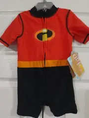 NWT Disney Incredibles Toddler Swimsuit Rashguard Swimwear Size 2 2t!