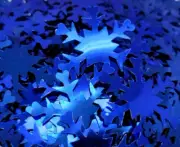 50 pcs Rare VTG Large Snowflake Sequins 30mm Metallic Blue for Sewing or Crafts