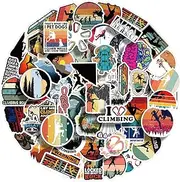 60 PCS Climbing Stickers,Outdoor Extreme Sports Rock Climbing Stickers for Water Bottles, Laptops, Suitcases,Skateboards,Car,Perfect Gifts for Climber,Adults,Teens and Kids