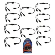 10x American Bass RCA Y Splitter 1 Female2 Male OFC HQ Car Audio Noise Reduction