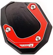Motorbike Anti-Slip pad Side Stand CNC Motorcycle Kickstand Extension Foot Side Stand Enlarge Pad for BMW K1600B K1600GT K1600GTL 2017-2023 CNC Accessories Extension Plate pad(Red-K1600B)