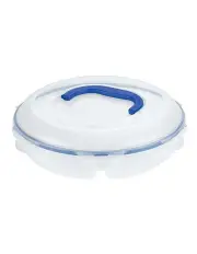 [Lock 'n' Lock] Chip And Dip Round Divider Container 2.3L in Clear