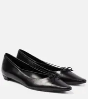 [The Row] The Row Claudette Bow leather ballet flats AU 10.5 black
