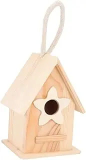 Totority Design Your Own Paintable Wooden Bird House Creative DIY Bird Nest Decoration for Outdoor Hanging Decor