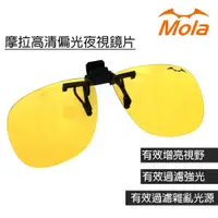 在飛比找蝦皮購物優惠-MOLA摩拉 偏光 夜視黃 眼鏡夾片 防眩光 晚上 夜間 陰