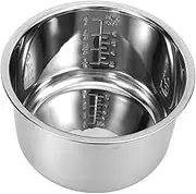 BESTYASH Stainless Steel Rice Cooker Inner Pot Replacement Pot with Design for Family Use Lightweight and Multipurpose for Cooking Soup and Cake