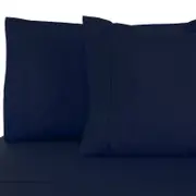 Jenny Mclean Porto Sheet Set 100% Cotton Mega-King 400TC - Navy