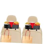 Car Headrest Backseat Organizer with 3.7" Cup Holder, 3 in 1 Seat Back 2-PACKS