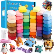 Air Dry Clay, 50 Colors Modeling Clay Best Kids, Ultra Light Magic Modeling Clay