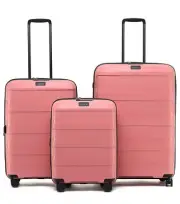 Tosca Comet 4-Wheel Expandable Suitcase Set of 3 - Coral (Small, Medium & Large)