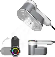 Travel Steamer Iron, Portable Mini-6 Intelligent Steam Ironing Machine, Garment Steamer Iron, 2-IN-1 Clothes Steamer Handheld, Mini Iron with Digital Panel, 1200W Ironing Electric Steam (Silver)