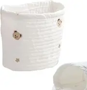 Baby Bedside Bag, Nursery Storage Holder Diapers, Crib Organizer, Non Slip Design for Babies, Toys, Clothing, Compact Baby Nappy Caddy, Durable Cotton, 21x20cm