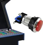 Arcade LED Push Buttons | Round Silver Plated Button for Arcade Machine | Fall-Resistant Game Supplies for Adults, Boys, and Girls