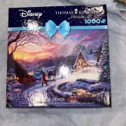 Disney Thomas Kinkade CINDERELLA Jigsaw Puzzle 1000 Pieces New in box w/Poster