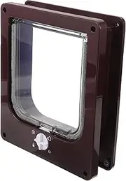 POPETPOP Interior Cat Door Adjustable Pet Accessory for Dogs and Kittens Easy Installation Space Saving Design Stylish Rotating Switch for Controlled Entry and Exit