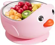 Suction Bowls for Baby - Cartoon Kids Food Dispenser - Heat & Shock Resistant Toddler Self-Feeding Bowls for Outdoor Meals Snack Time Daycare Picnic Baby-Led Weaning First Solids