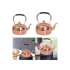 Tea Kettle Wrapped Handle Copper Teapot for Gas Stoves Camping Induction Hob