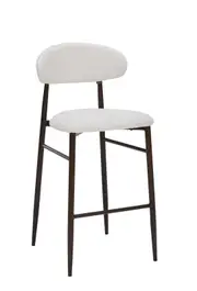 Set of 2 Beige Boucle Bar Stool