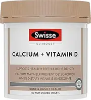 Swisse Ultiboost Calcium + Vitamin D - Supports Absorption Of Dietary Calcium - 150 Tablets