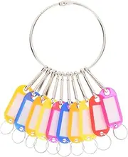 DOITOOL 1 Set Stainless Steel Key Tray Key Organizer Color Key Tag with Label Number Tags Key Tags with Split Key Caps Tags Numbered Key Labels Removable Labels Easy Peel Off Wrought Iron