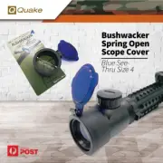 Quake Bushwacker Flip On Scope Cover Rifle Optic Blue See-thru 35.6-40.6mm #4