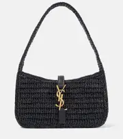 [Saint Laurent] Saint Laurent Le 5 à 7 Mini raffia shoulder bag One Size black