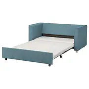 PÄRUP 2-seat sofa-bed, Fridtuna dark grey-blue
