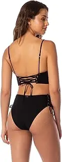 [Maaji] Women's Oasis High Rise Lace Up Cheeky Cut Bikini Bottom