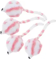 Milisten 4pcs Realistic Mouse Shaped Plush Cat Interactive Plush Mice for Indoor Entertainment Alleviate Boredom Durable Material for Cats for Homes and Pet Stores