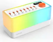 White Noise Sleep Sound Machine with 8 Nature Sounds, Portable Bluetooth Speaker