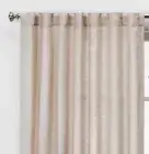 1pc Light Filtering Linen Window Curtain Panel Threshold Natural Beige 54” x 84”