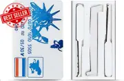 5-Piece Credit Card Lock Picking Kit, Pocket-Sized Lockpicking Set Include 4 Pic