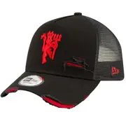New Era Mesh Trucker Cap - DISTRESSED Manchester United Black