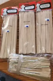 Lot of Bamboo wood Skewers Food Crafts Art Projects Grilling Kababs