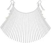 [Generic] Ancient Style Retro Costume Ancient Style Mask Hen Party Veil Belly Dancing Veil Outfit Scarf Masks Bridal Veil Women Face Tassel Chain Silver Alloy